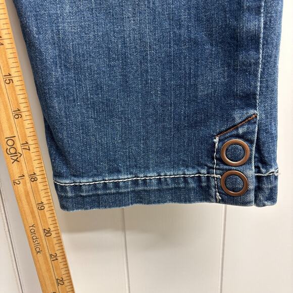 Cruel Candice Womens Wesstern Embroidered Pockets Low Rise Denim Capris Size 11 - Picture 7 of 10